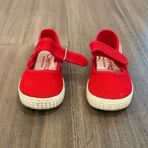 Cienta Vibrant Red Baby Walker Shoes